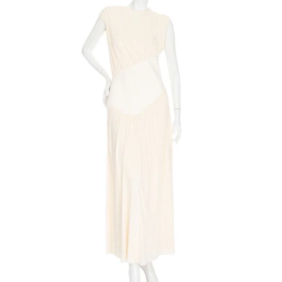 The Row Yokoto Ivory Crêpe Draped Midi Dress size US 0